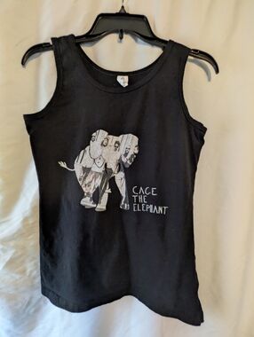 Cage the Elephant Black Graphic Women's Tank Top Sz.M